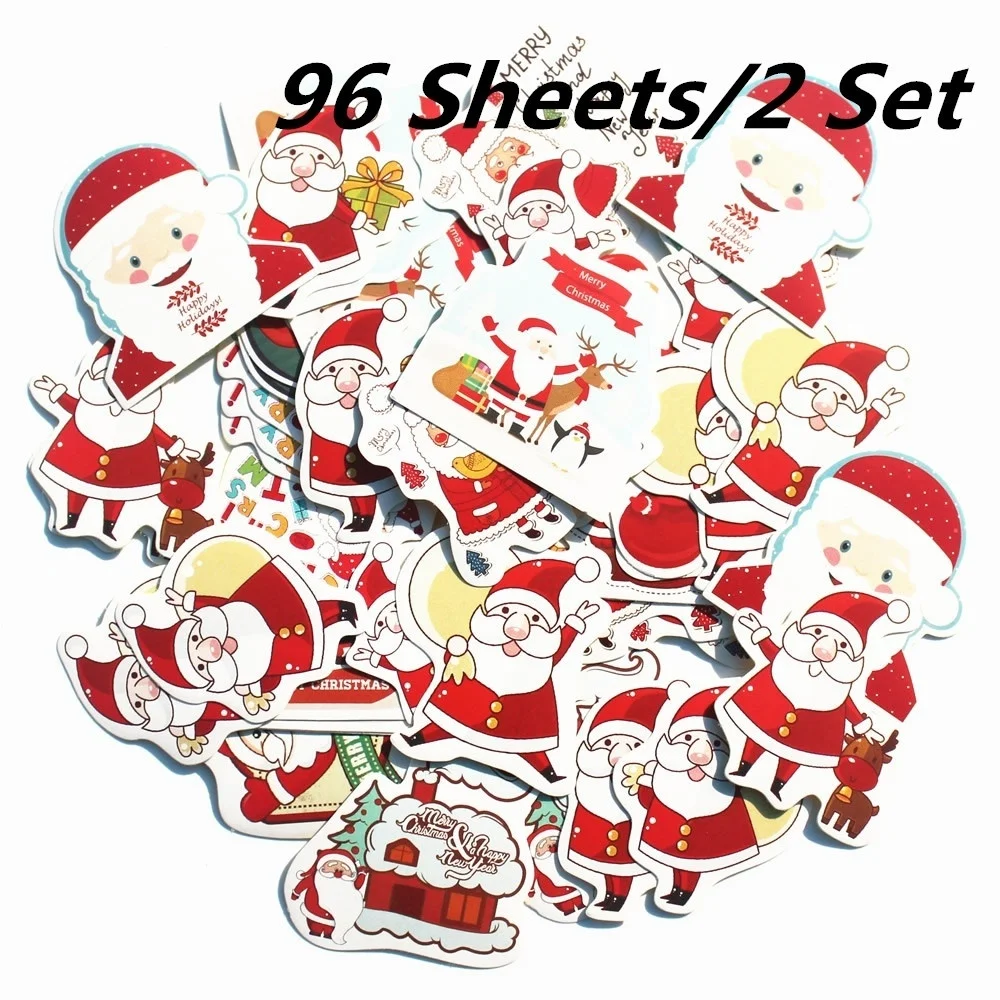 1/2 Набор рождественских наклеек для папы упаковка блокнот Kawaii планировщик