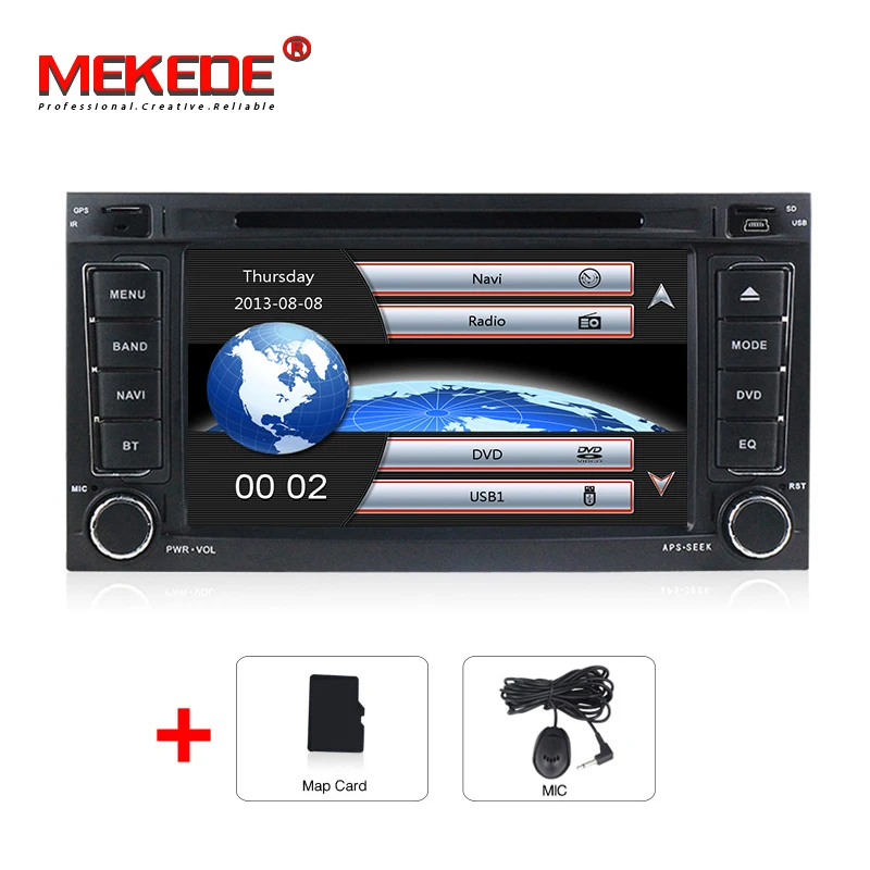 Два Din 7 дюймов Автомобильный dvd-плеер для Touareg/Volkswagen с Canbus радио gps навигация Bluetooth 1080P Ipod бесплатные карты - Цвет: car dvd