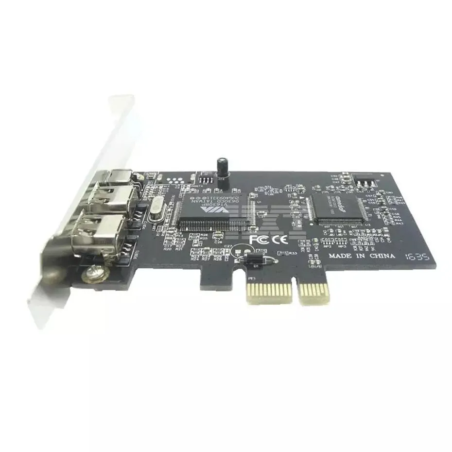 PCIe 3 Ports 1394A Firewire Expansion Card PCI Express to IEEE 1394 Adapter Controller 2 x 6 Pin And 1 4 For Desktop PC | Компьютеры и