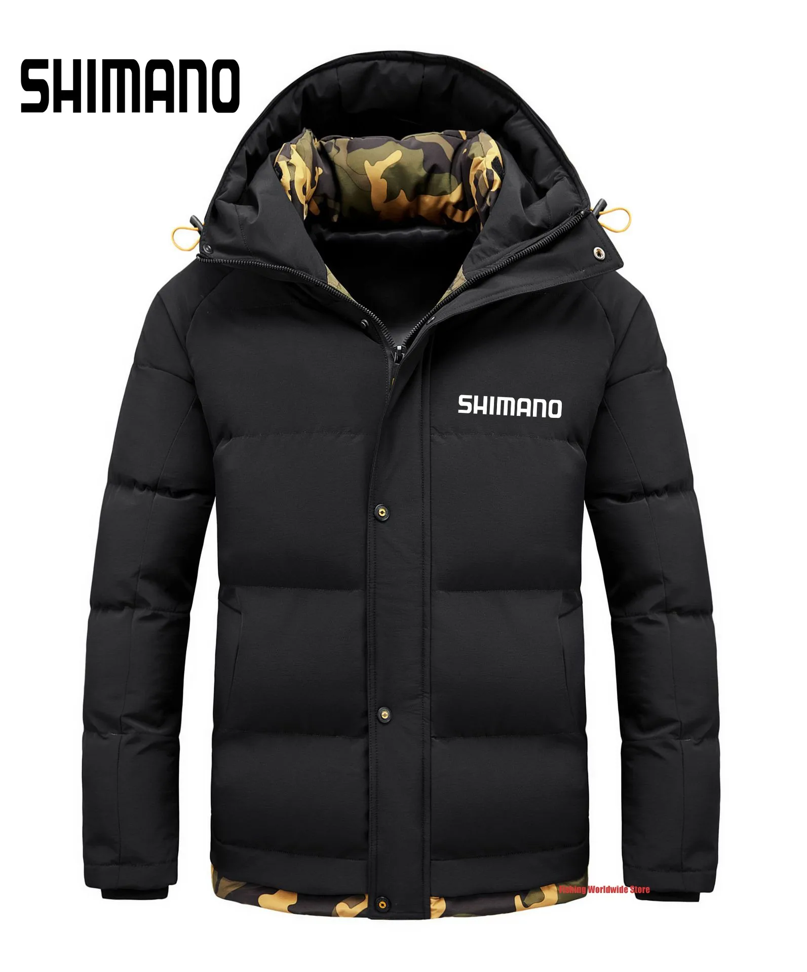 

2021 Men Sport Hooded Parka Winter Men Outdoor Cotton Daiwa Fishing Clothing Coat Thick Warm Men Zipper Fishing Jackets 5XL
