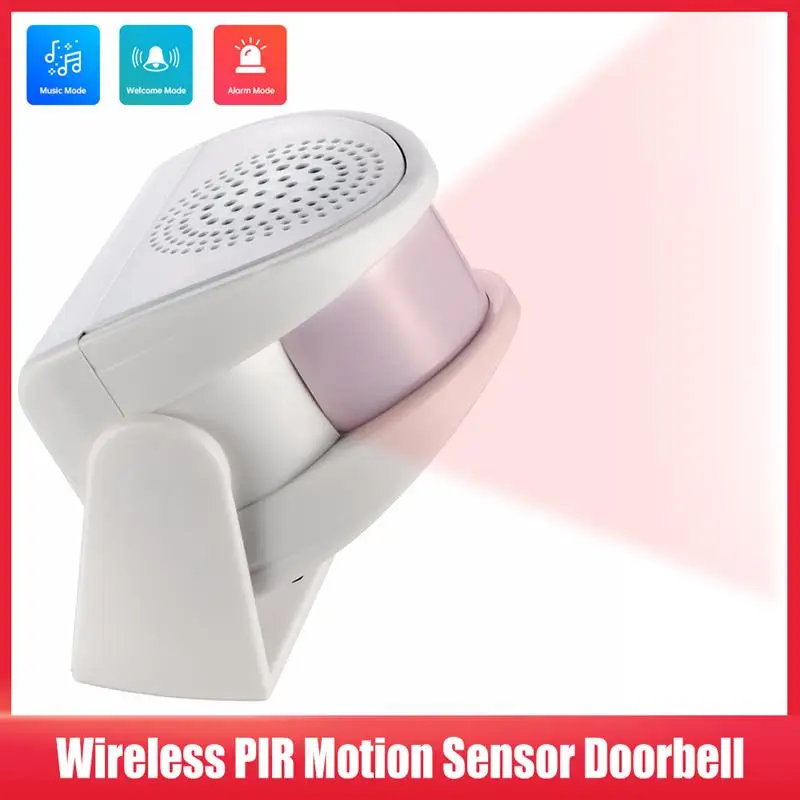 

Wireless PIR Motion Sensor Doorbell Anti Theft Chime Burglar Alarm Visitor Alert Door Bell for Home Shop Restaurant Security