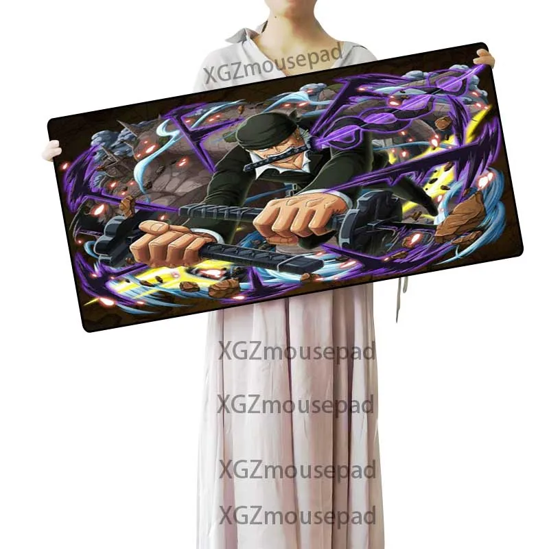Большой коврик для мыши XGZ в стиле аниме с черными искусственными краями