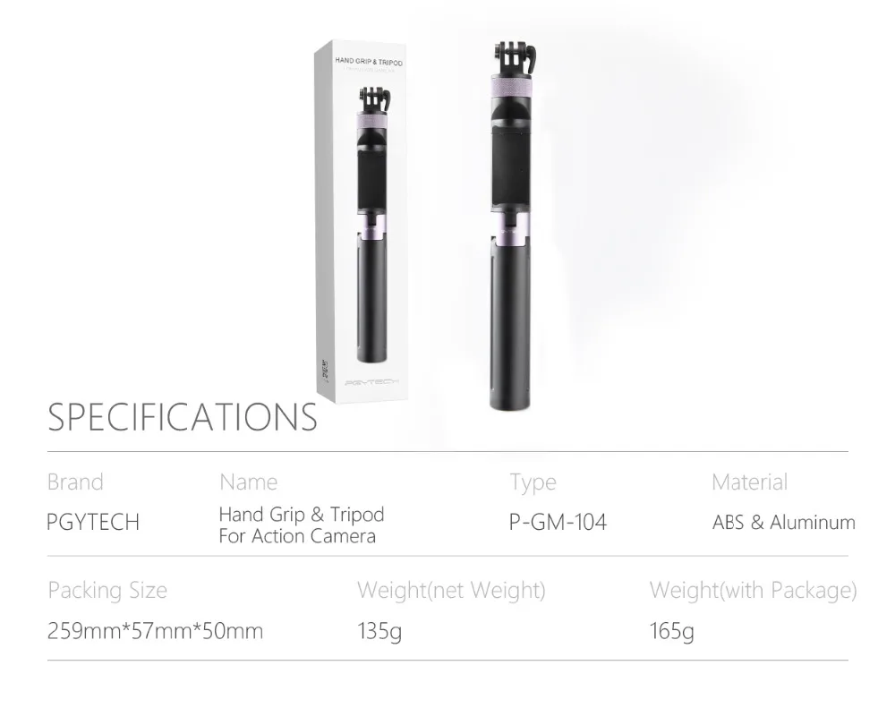 PGYTECH DJI OSMO карманная селфи палка рукоятка и аксессуар крепление для DJI Osmo карманная/экшн-Камера Gopro Hero 6 5 4/аксессуары