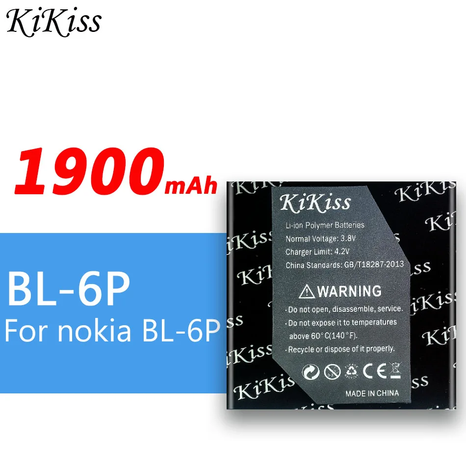 1900 мА/ч BL 6P аккумулятор телефона для Nokia батарея 6500C 6500 классический 7900 Призма P