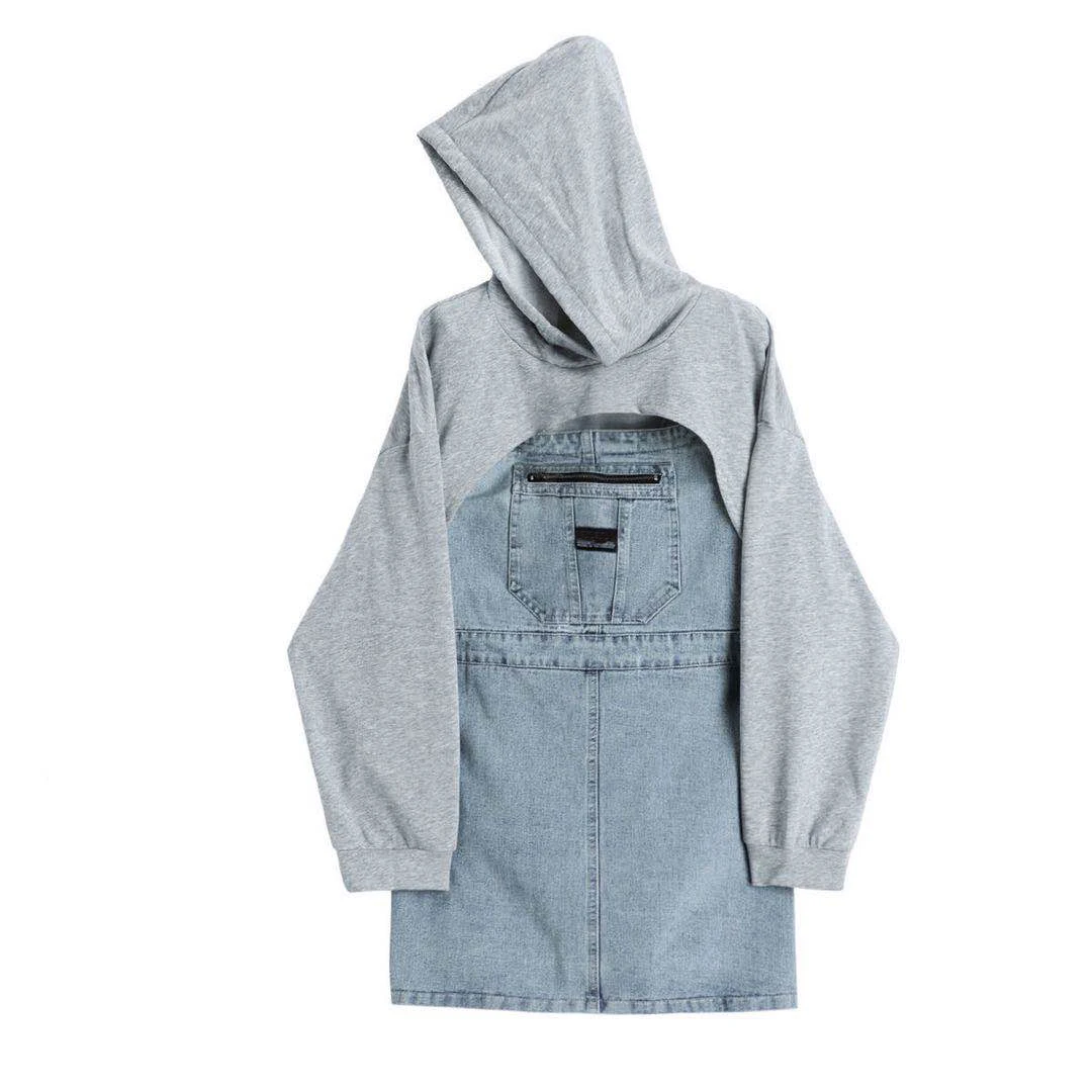 

Denim Y2k Dress Women Streetwear Casual Long Sleeve Party Mini Jean Dress Female Elegant One-piece Dress Korean 2021 Autumn Chic