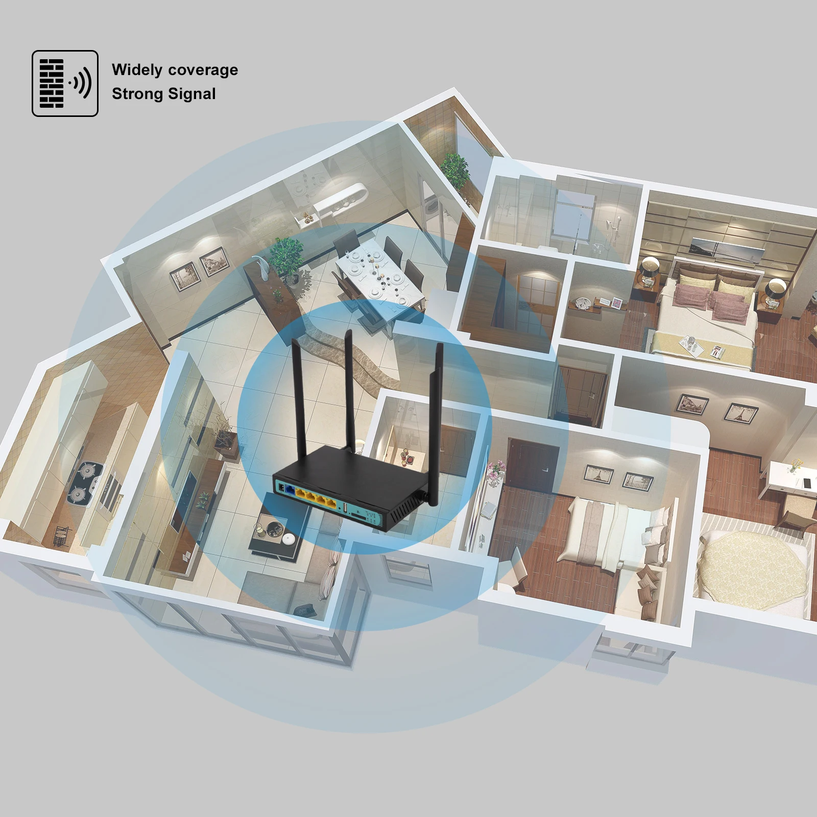 Wi-Fi роутер 4G 5 портов с SIM-картой USB WAP2 802.11n/u/b/g 300 Мбит/с 2 Роутер LAN WAN 10/100M PCI-E routet |