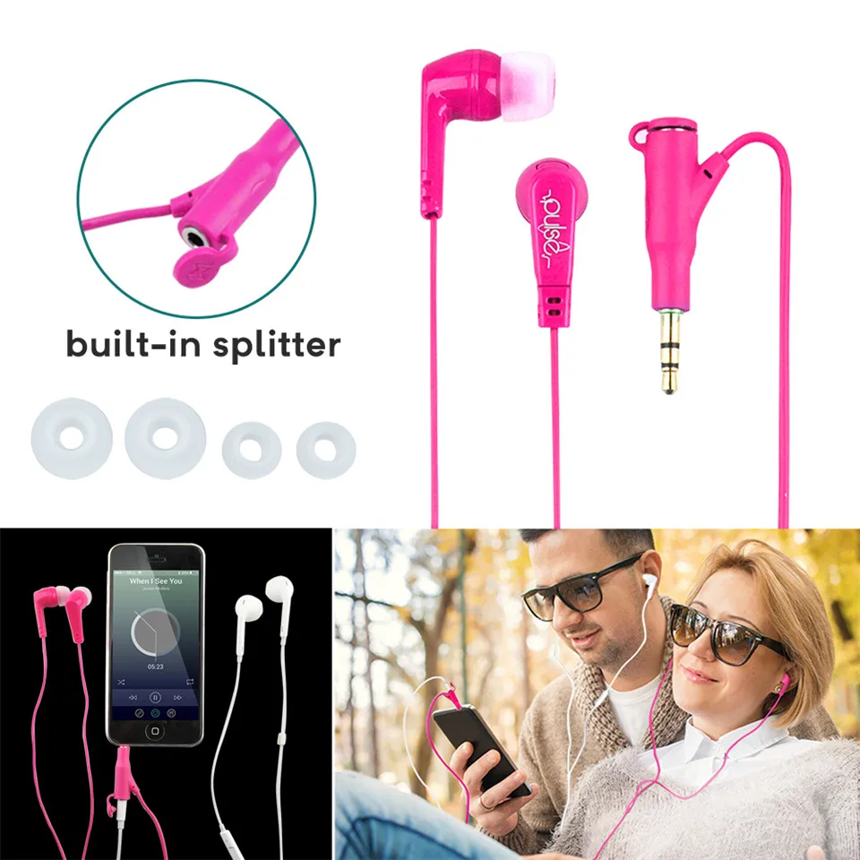 Парные наушники для прослушивания музыки и просмотра фильмов вместе в ухо аудио