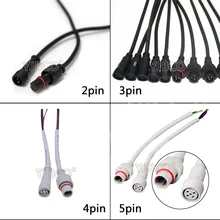 Бесплатная доставка 10 пар штекер гнездо 2pin 3pin 4pin 5pin светодиодный