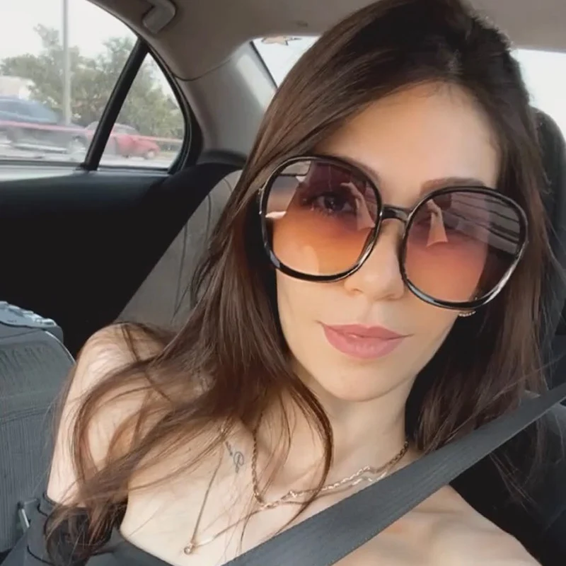 

Солнцезащитные очки женские, в круглой оправе, коричневые, черные, большие