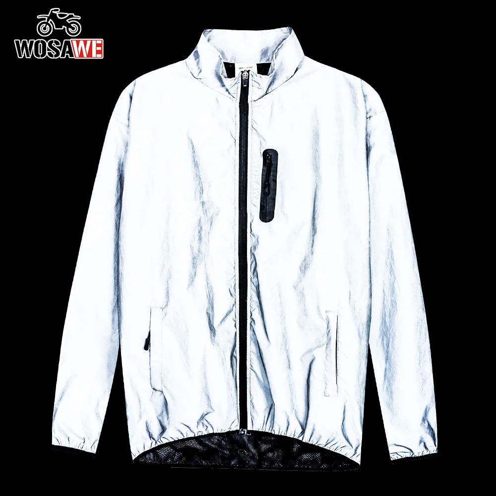 WOSAWE полностью Светоотражающая Защитная куртка Ночная светящаяся бомбер