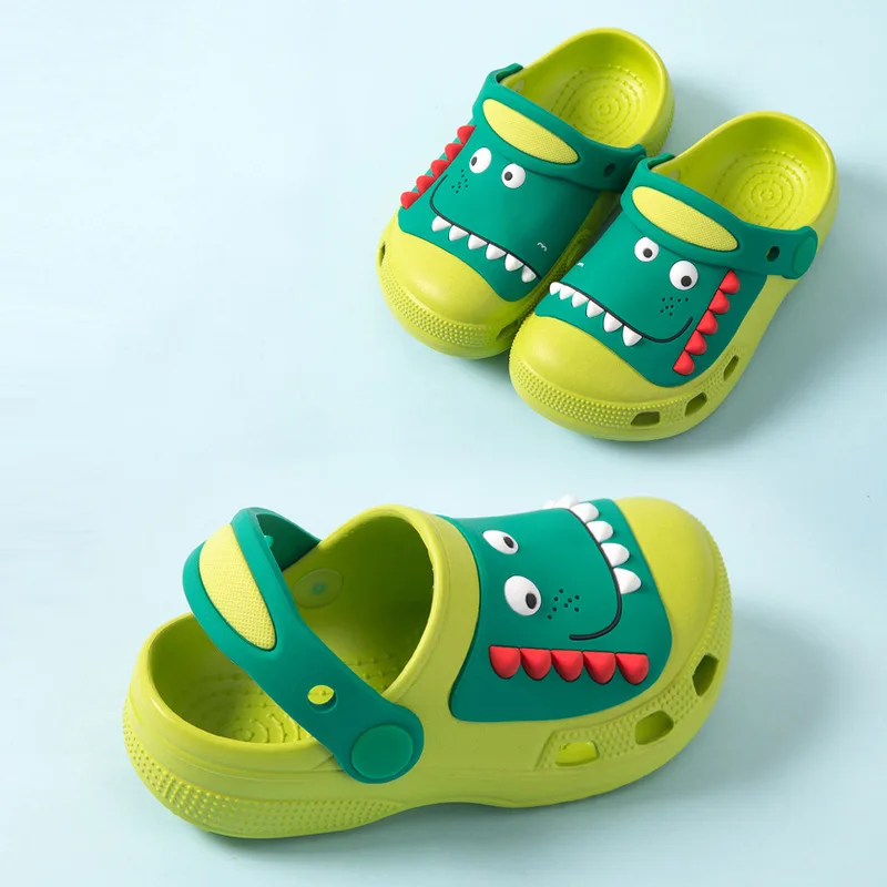 Boys Girls Summer Children's Hole Shoes Kids Sandals Boys Dinosaur Cute Cartoon Baby Slippers 1-9 Years Old Toddler Sandals