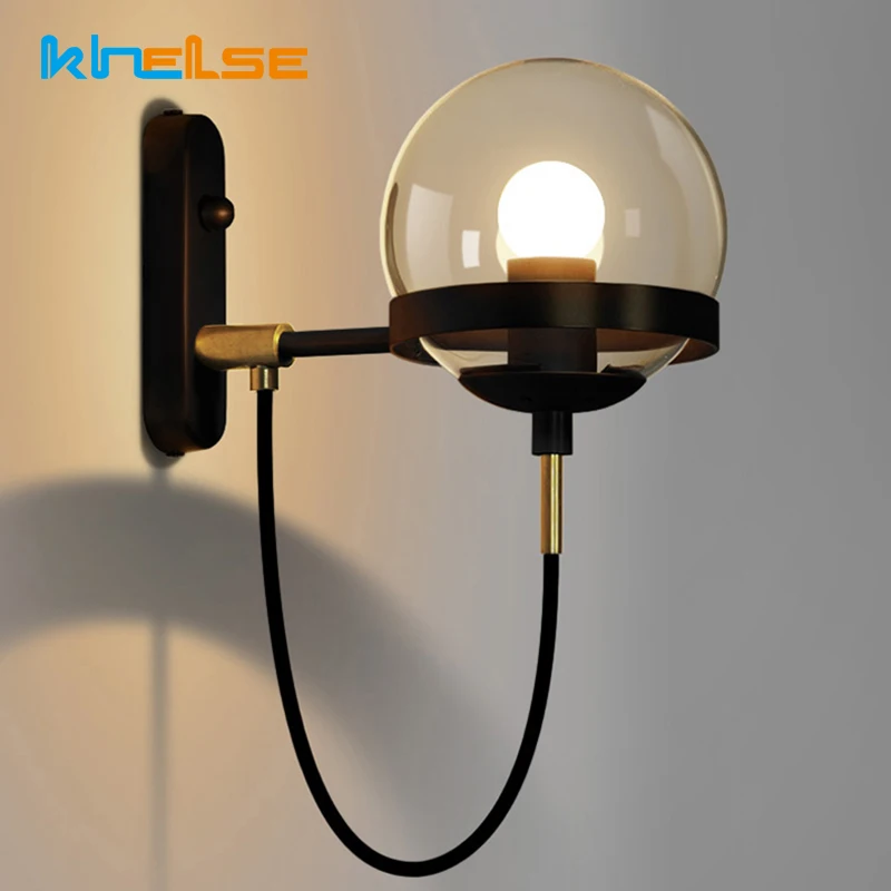 Светодиодная комнатная настенная ретро лампа E27 винтажный декоративный