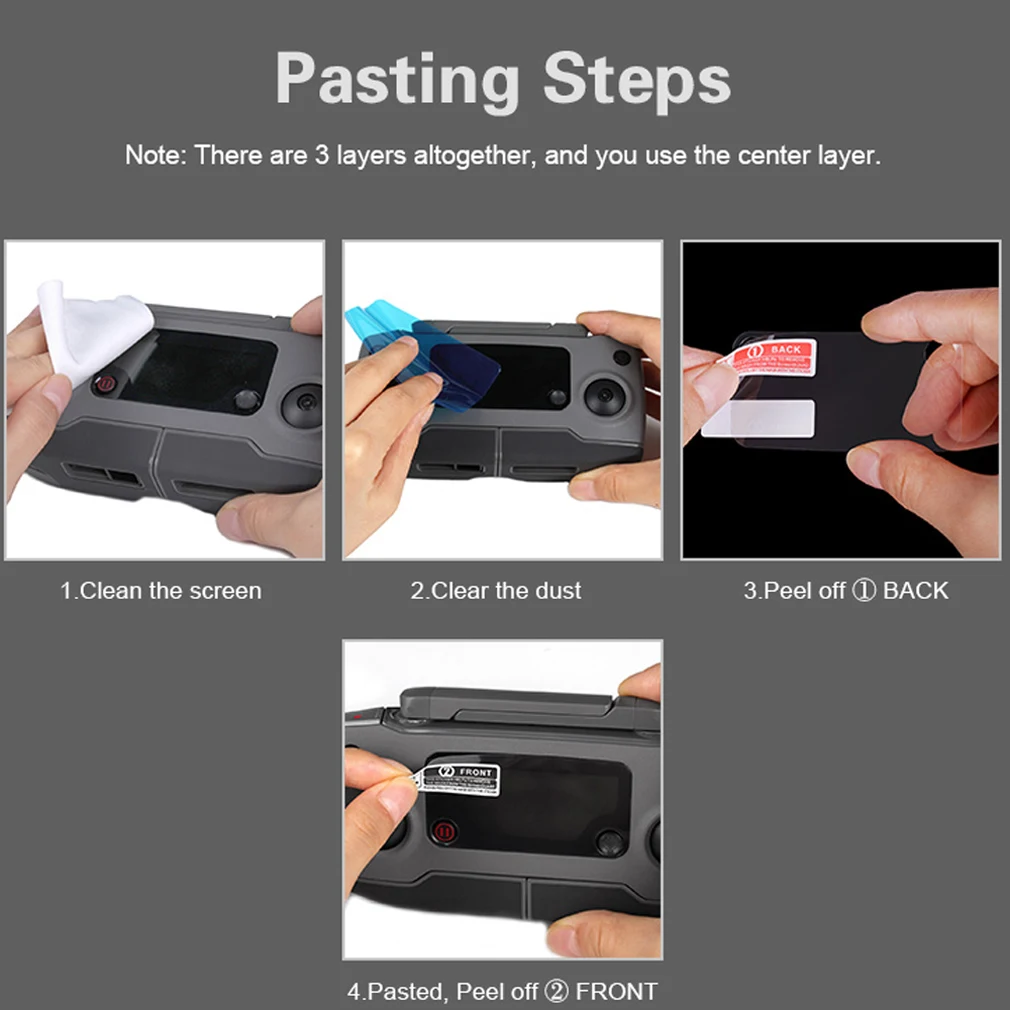 

2pcs Screen Protective Film Kit For DJI Mavic 2 PRO ZOOM Drone Remote Controller