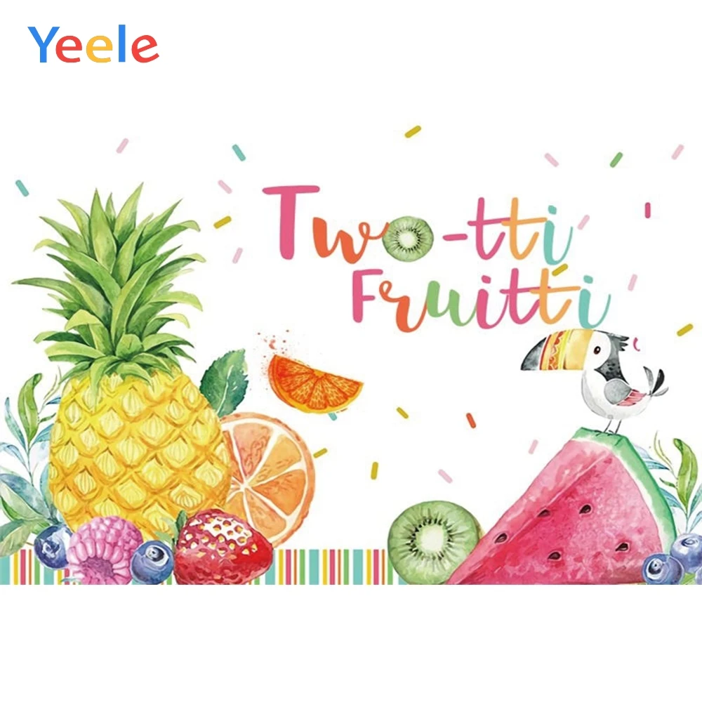 

Pineapple Watermelon Fruit Newborn Baby Shower Birthday Party Backdrop Vinyl Photography Background For Photo Studio Photophone
