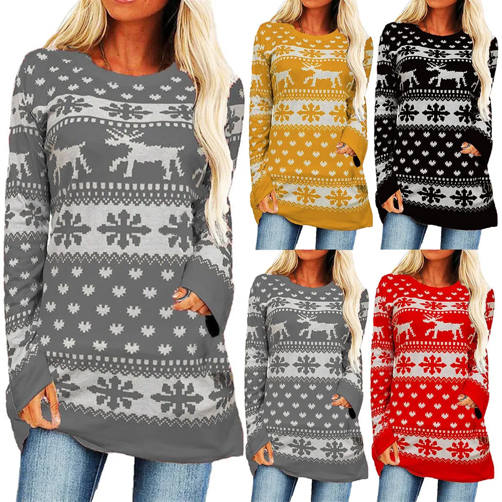 

Блузка женская облегающая с длинным рукавом и круглым вырезом