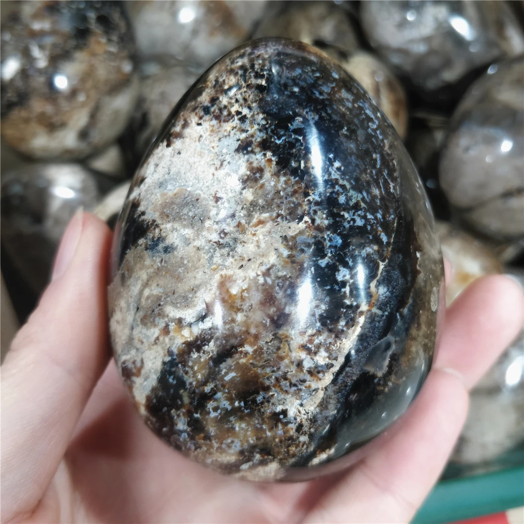 

Бесплатная доставка, натуральное серое яйцо из опала, камень для беспокойства, массаж кожи, хрустальные минералы, аксессуары для украшения ...