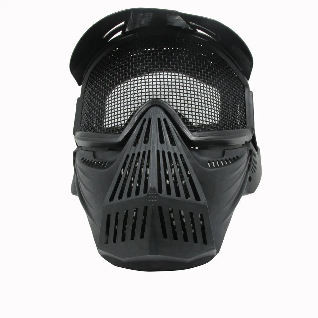 

Full Face Mask Mesh Protector Paintball CS War Game Adjustable Riding Airsoft