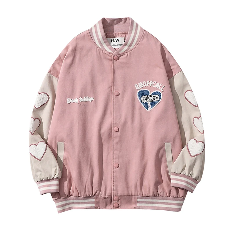 Женская бейсбольная куртка-бомбер куртка большого размера в стиле хип-хоп