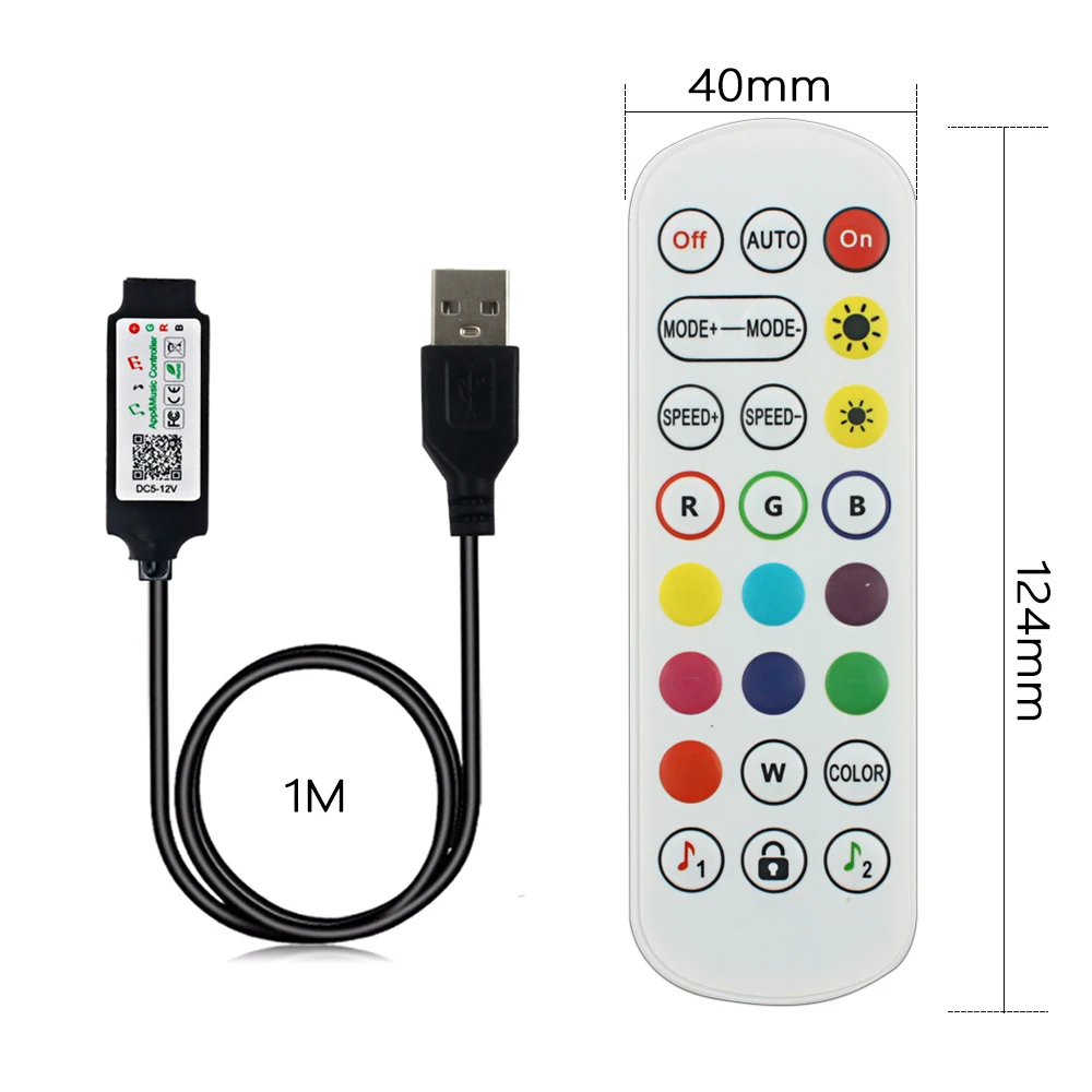 

5V USB LED RGB Controller Bluebooth Power For TV Backlight led strip RGB Controller Remote Light Magic Home colorful