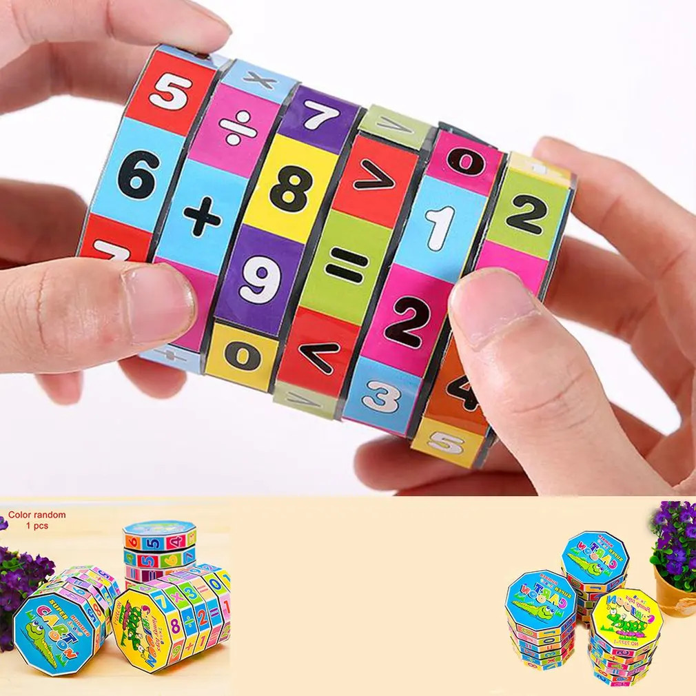 Children Arithmetic Toys Cylindrical V-cube 6 Numbers Magic Cube Toy Puzzle Game Gift to Help Learning Math | Игрушки и хобби