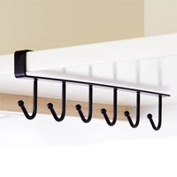 cabinet iron storage rack multi function hook wardrobe finishing rack kitchen seamless nail free hook hanger