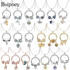 Цепочка Buipoey в виде змеи, с буквой O ожерелье со свисающими бусинами, цвет серебра талисман, оригинальное ожерелье для женщин, ювелирные изделия для мальчиков и девочек
