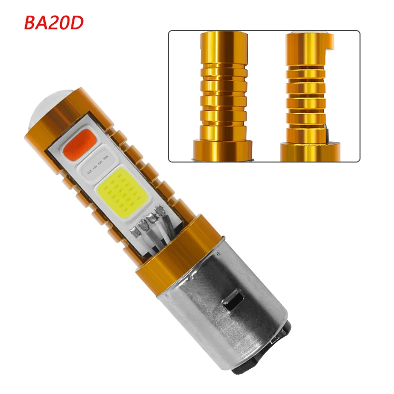 H4 светодиодный головной светильник для мотоцикла BA20D P15D COB Hi/Lo луч передний светильник лампа Farol Phare Moto Bombilla Moto