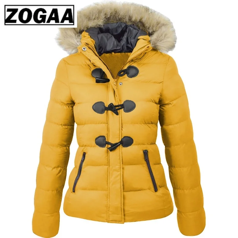 ZOGAA 2019 зимняя женская куртка зимний женский жакет в стиле кэжуал с меховым