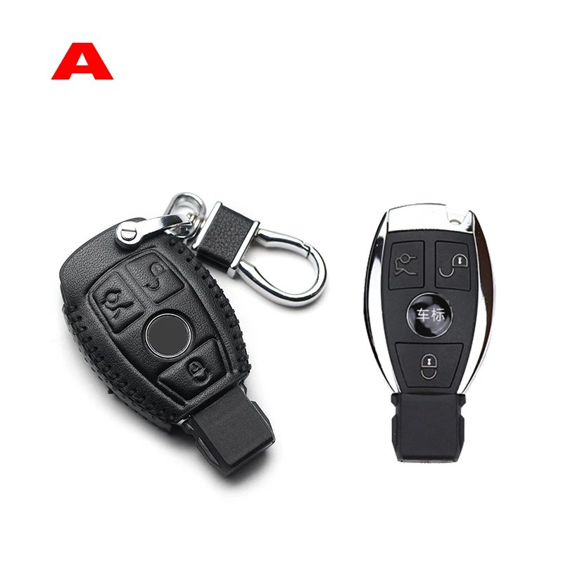 A Black line Чехол для автомобильных ключей, защитный чехол для Mercedes Benz W202 W203 W204 AMG W210 W211 C S E class W212 W176 GLA - Название цвета: A Black line
