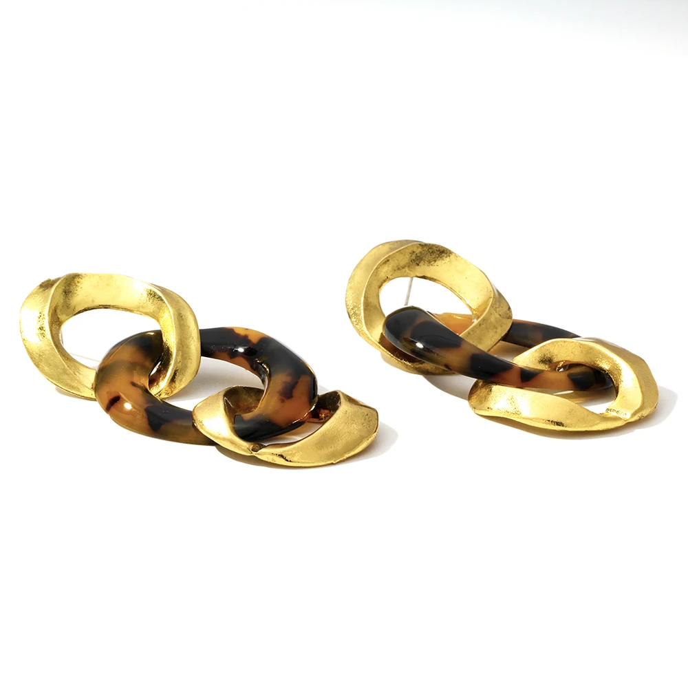 YMYW ZA винтажные акриловые металлические висячие серьги Bijoux Femme аксессуары