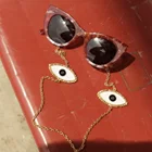 2021 Новый преувеличенный винтажный персональный эмалевый глаз цепочка для солнцезащитных очков новый пэчворк большой сглаз золотые цепи для маски