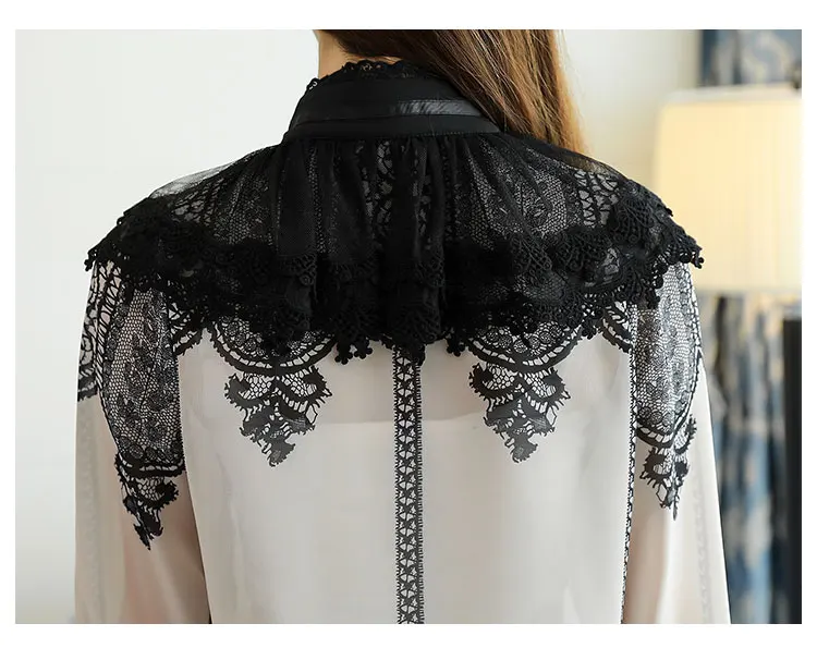 2019 новые женские модные топы с длинными рукавами блузки воротник-стойка