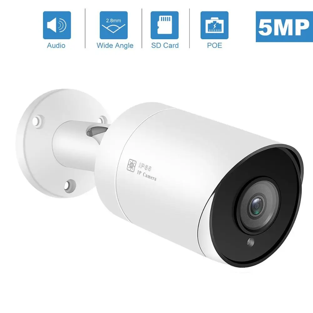 anpviz 5mp poe ip camera outdoor security audio weatherproof ip66 cctv surveillance network cam h 265 remote view danale free global shipping