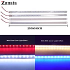 Светодиодный светильник светодиодный, 5102050 шт., 12 В 5054 SMD алюминиевый профиль, кухонный светильник, ing 25 см 50 см 100 см, жесткий светильник, супер яркий