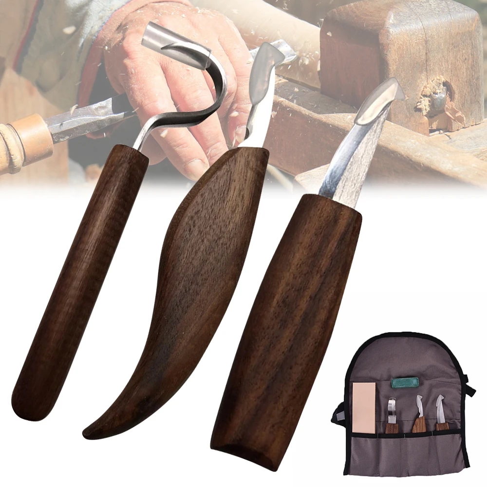 

1-12pcs Wood Chisel Woodworking Cutter Hand Tool Set Wood Carving Knife DIY Peeling Woodcarving Spoon Carving Cutter Hand Tools