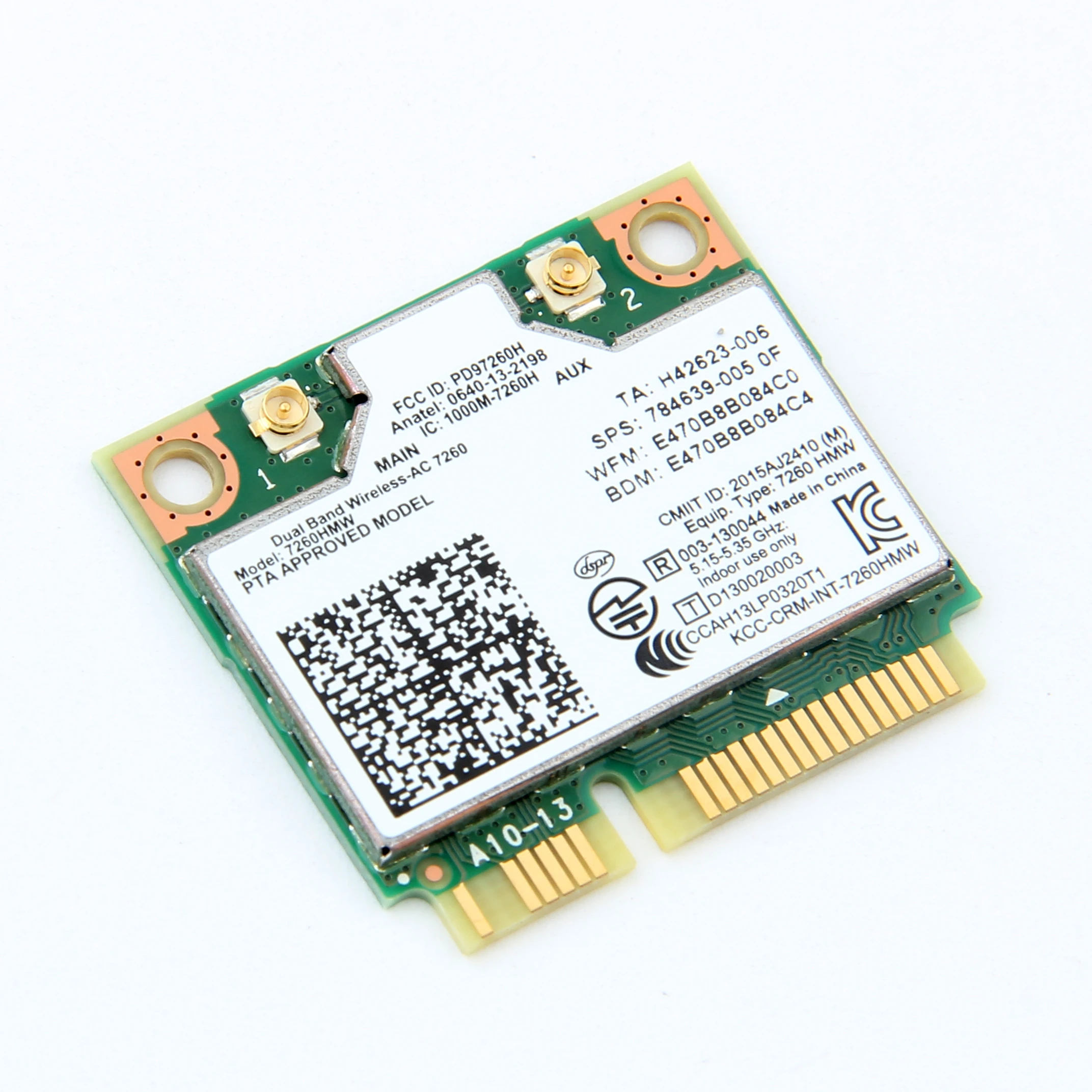 Wlan- AC 7260HMW 7260ac PCI-E 802.11ac WiFi BT 4, 0 Mini 2, 4G/5  2x2 Wi-Fi + Bluetooth 4, 0