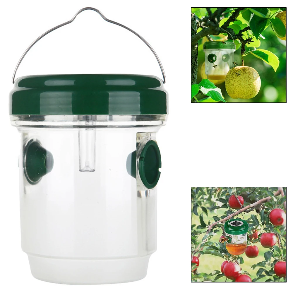 

Wasp Trap LED Solar Powered Fly Trap Insect Catcher Reusable Insect Trap Green Killer No-Poison Hanging Tree Pest Control Tool