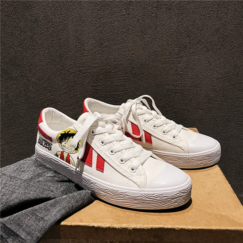 

Student Canvas Shoes Men's Board Shoes Trendy All-Match Low Top White Shoes Men's Lovers Shoes Flat Shoes