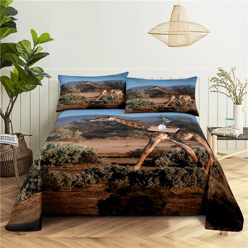 Комплект постельного белья из полиэстера с цифровым принтом Жираф 0 9/1 2/1 5/1 8/2