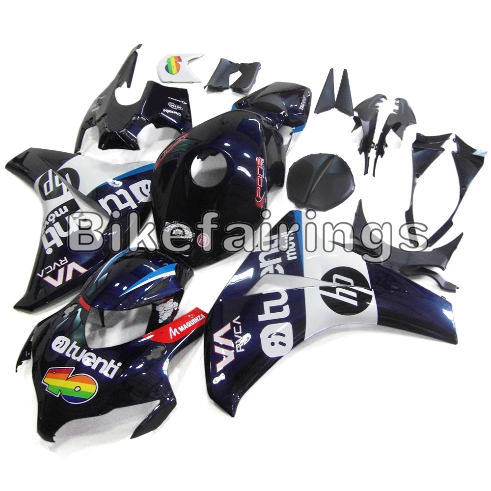Черный с белым Наклейки тюнинг пакет для Honda CBR1000RR 2008 2009 2010 2011 мотоцикл крышки
