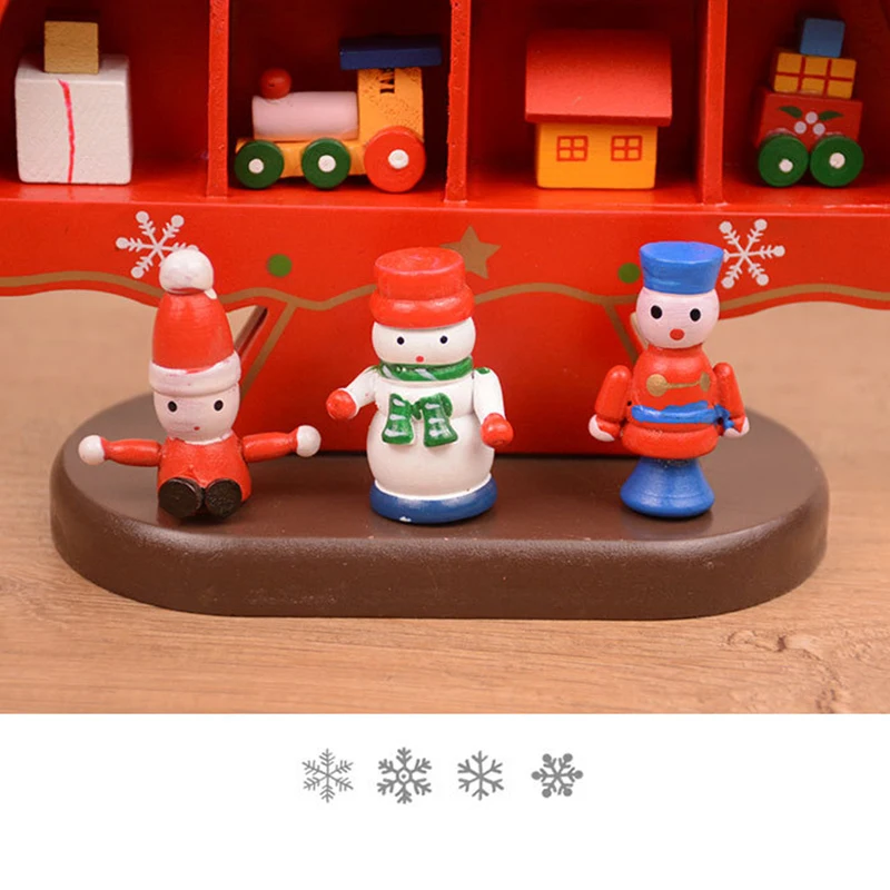 Деревянная Рождественская елка ручной работы белая/зеленая детская раскладка