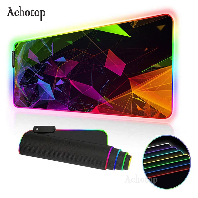 

Abstract RGB Cool Colourful Pattern Mouse Pad LED Gamer Decoracion Computer Keyboard Desk Mat Kawaii Gaming Accessories Mousepad