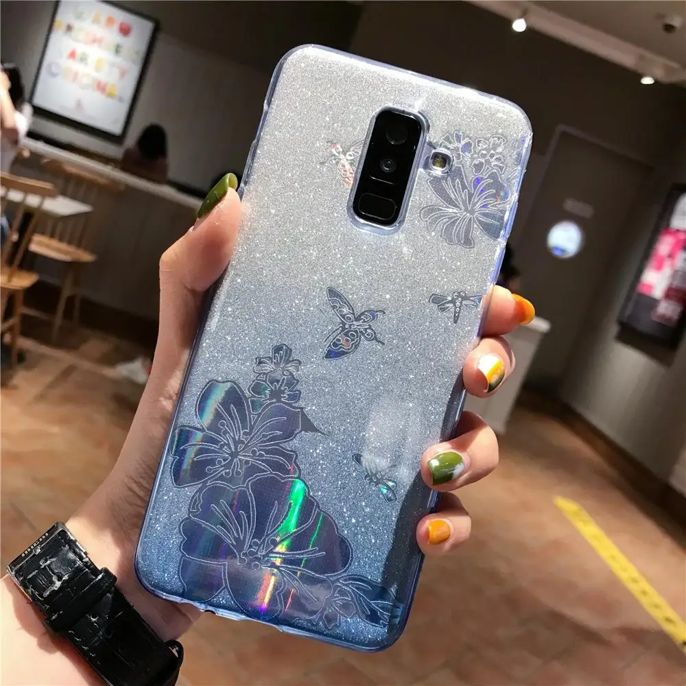 Градиент Buterfly Цветок Блестящий чехол для Meizu 15 M6T M6S M5S M5C M6 M5 Note M3 U20 U10 MX6 Pro 6 Чехол