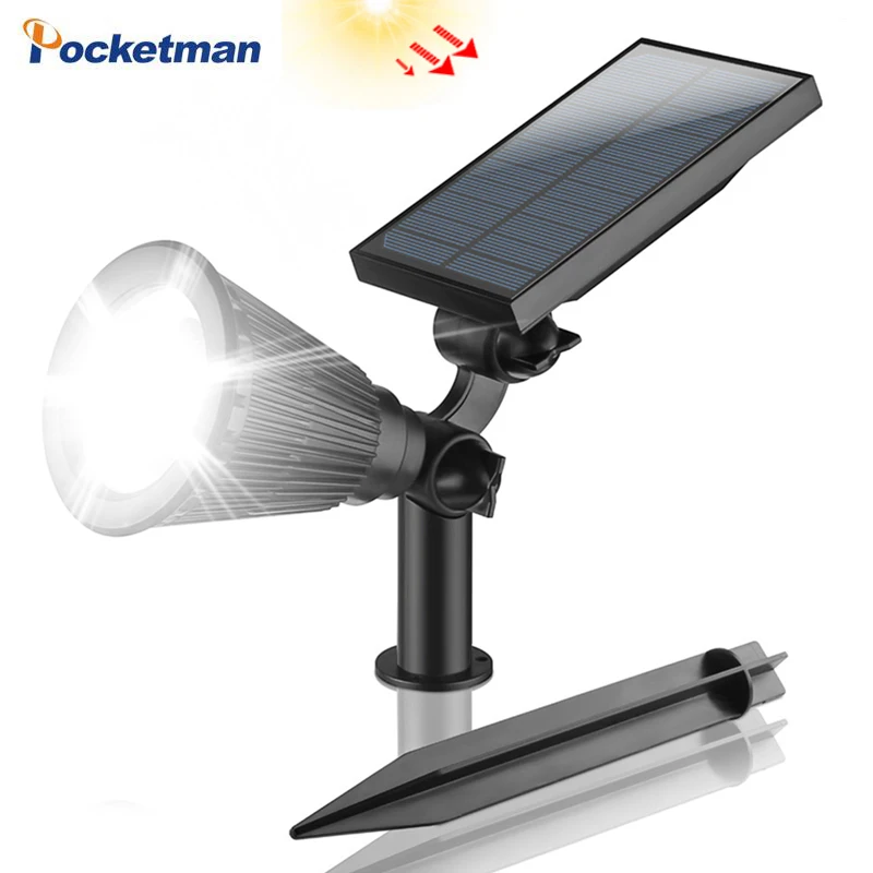 Солнечный 2-в-1 4LED свет сада с белой стеной сигналами &quotкрасный-зеленый-синий