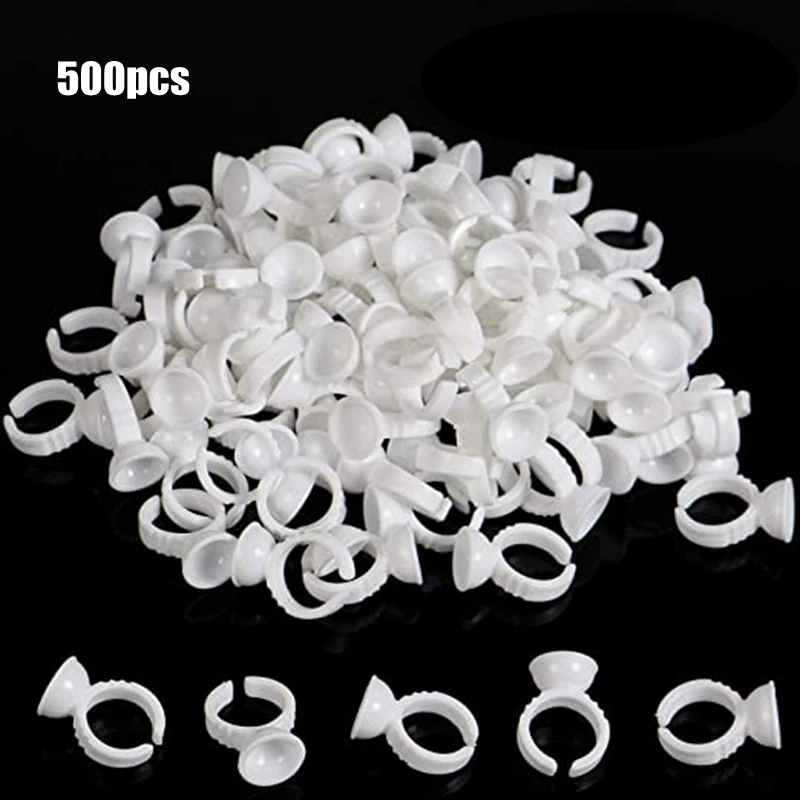 

500 шт., кольца для татуировок, пластиковые кольца с пигментными чернилами