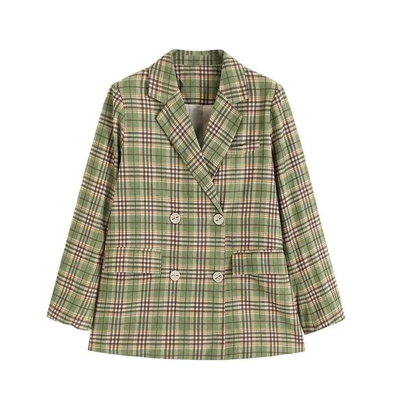 Модный вельветовый блейзер для женщин клетчатый Блейзер и пиджак офисный