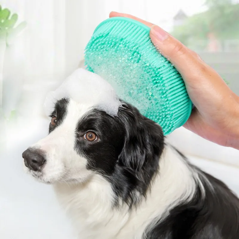 

Pet Grooming Massaging Bathing Brushes Dog Cat Bath Brush TPR Comb Hair Fur Grooming Brushes Pets Washing Supplies