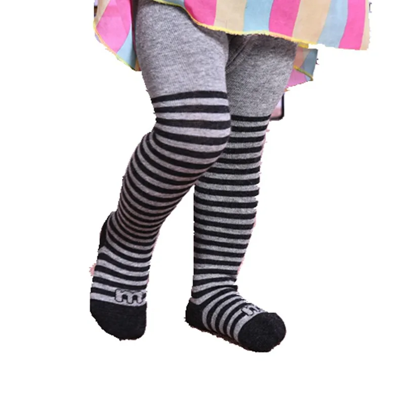 Осенние хлопковые леггинсы для маленьких девочек колготки новорожденных