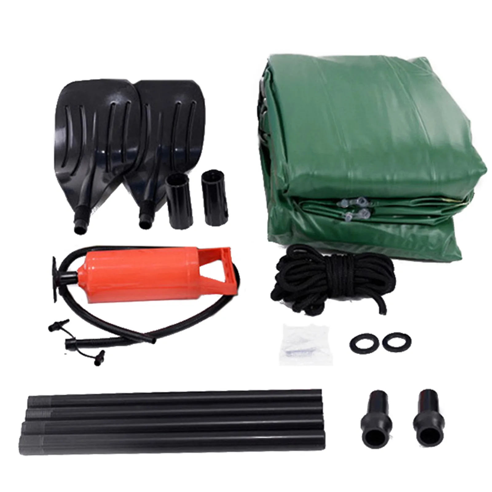 

10ft 2/3/4 Person Inflatable Kayak Canoe With Paddles Air Pump PVC Rowing Air Boat Set Drifting Diving Inflatable Fishing Boat