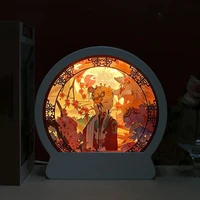 eco friendly paper carving light chinese style bedside lamp led table lamp decoration led night lamp 3d night light